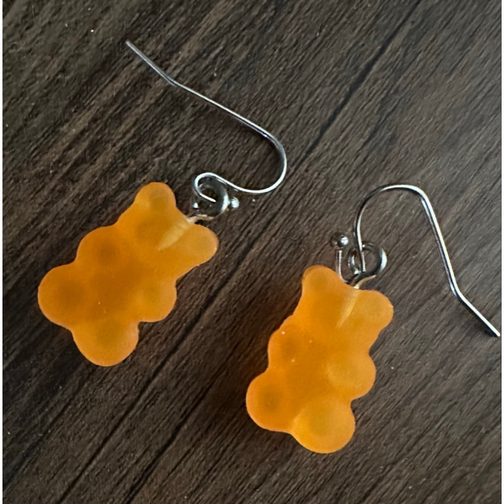 Gummy Bear Earrings Orange One Size - Picture 3 of 3